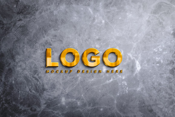 3D Gold Logo Mockup: Elevate Your Brand
