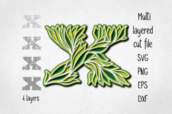 3D Layered Alphabet Letter X: A New Dimension in Visual Communication