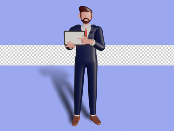 3d Male Character Holding Tablet: A Versatile Asset for Digital Content Creation