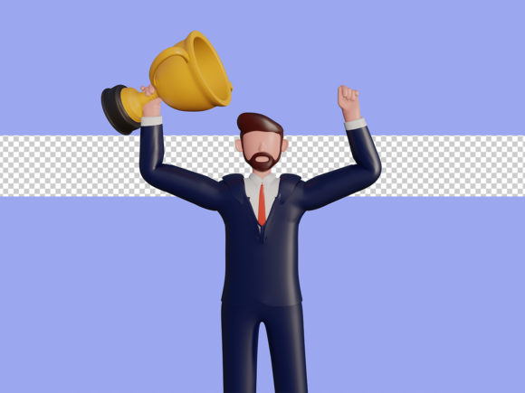 3d Male Character Lifting the Winning: A Versatile Tool for Real-World Use