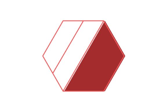 3D Objects Red Vector Abstract Icon: A Versatile Design Asset for Modern Creatives