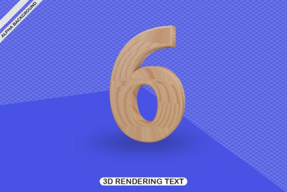 3D Text Effect Number Six Render Explained