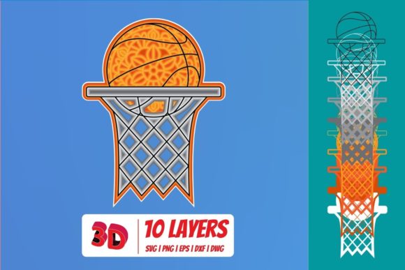 Basketball 2 3D Layered SVG Cut File: A Creative Tool for Digital and Physical Projects