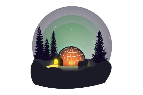 Captivating Contrasts: A Deep Dive into the 3D Igloo House at Night