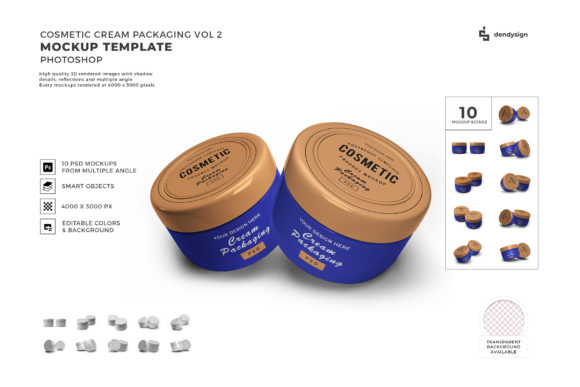 Cosmetic Jar 3D Mockup Template Bundle 2: Streamlining Product Visualization in Creative Workflows