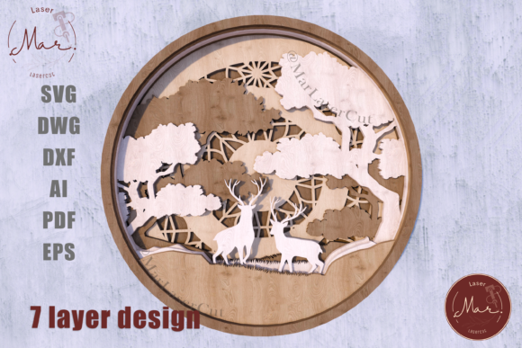 DEER with SUN 3D Multilayer VECTOR SVG: A Creative Tool for Digital Designers