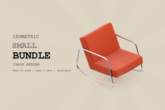 Elevate Design with Isometric Chair 3D Render Pack 54