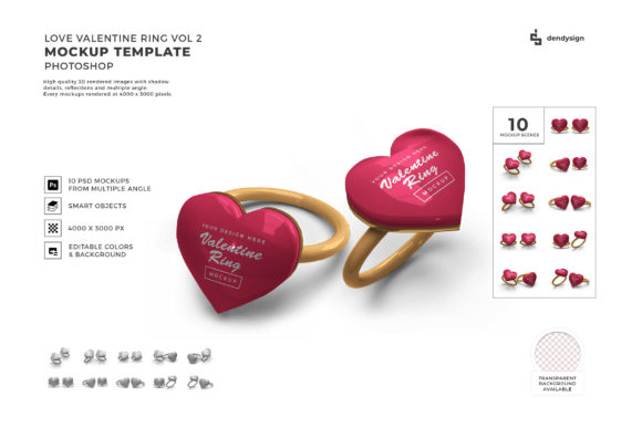 Heart Valentine Ring 3D Mockup Bundle 2: A Strategic Tool for Visual Communication