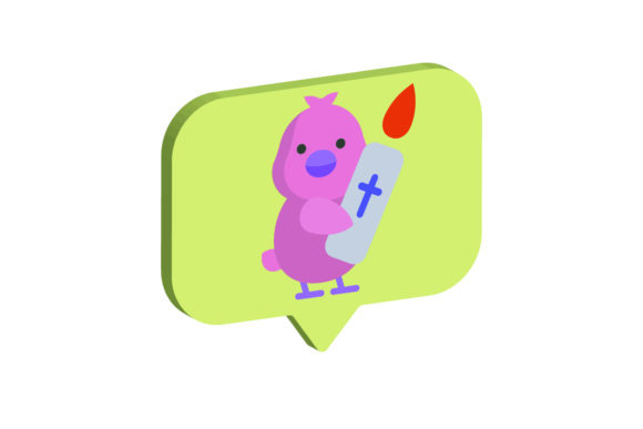 Icon 3D Easter Chicken and Candle: A Unique Addition to Your Celebration