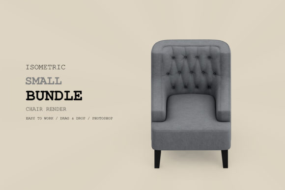 Isometric Armchair 3D Rendering Pack