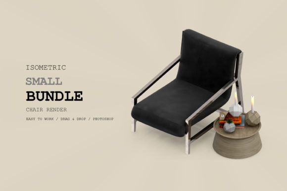 Isometric Armchair 3D Rendering Pack 39
