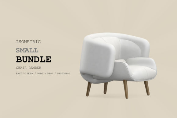 Isometric Armchair 3D Rendering Pack 7