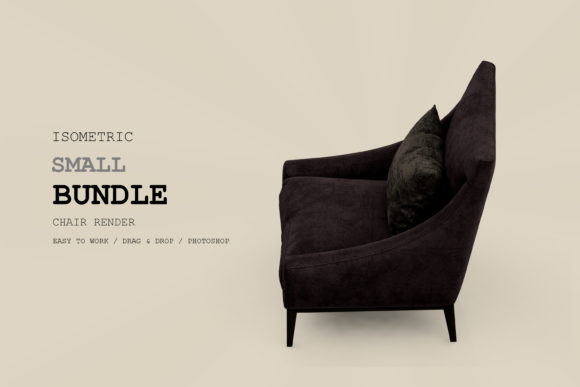 Isometric Armchair 3D Rendering Pack 83