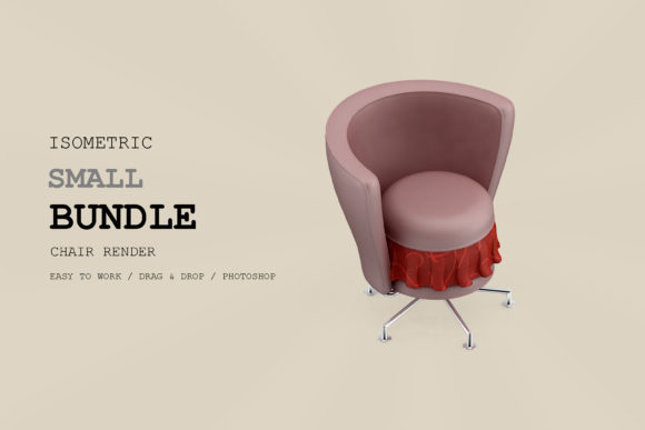 Isometric Chair 3D Render Pack 100