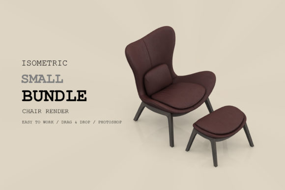 Isometric Chair 3D Render Pack 125