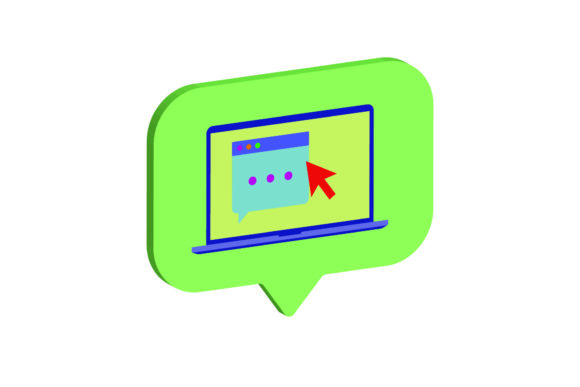 Laptop 3D Icon Message