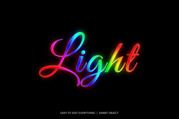 Light 3D Rainbow Color Style Text Effect: A Guide to Creating Stunning Visuals