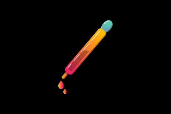 Medical Icon with 3d Orange Pipette: A Symbol of Precision and Innovation