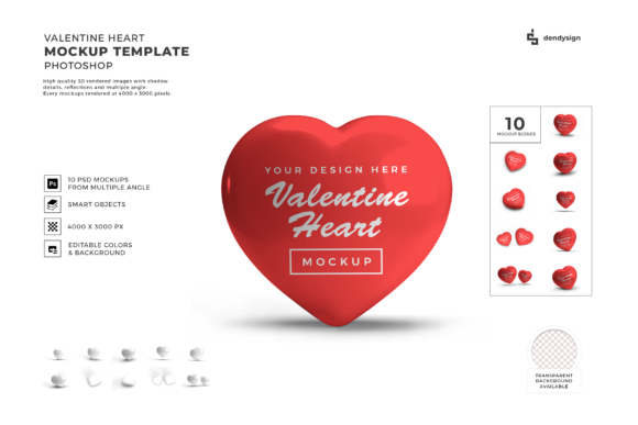 Valentine Heart 3D Mockup Bundle: A Creative Tool for Modern Designers and Marketers